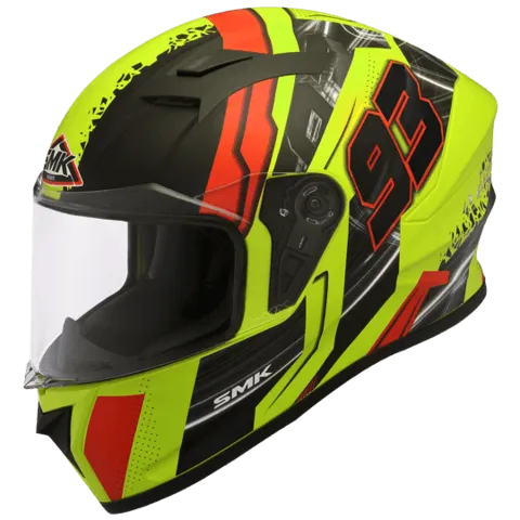 SMK HELMET - STELLAR 93 SWANK FLUORESCENT YELLOW (GL 423) HELMET (matt)