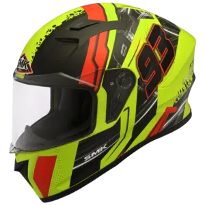 SMK HELMET - STELLAR 93 SWANK FLUORESCENT YELLOW (GL 423) HELMET (matt)