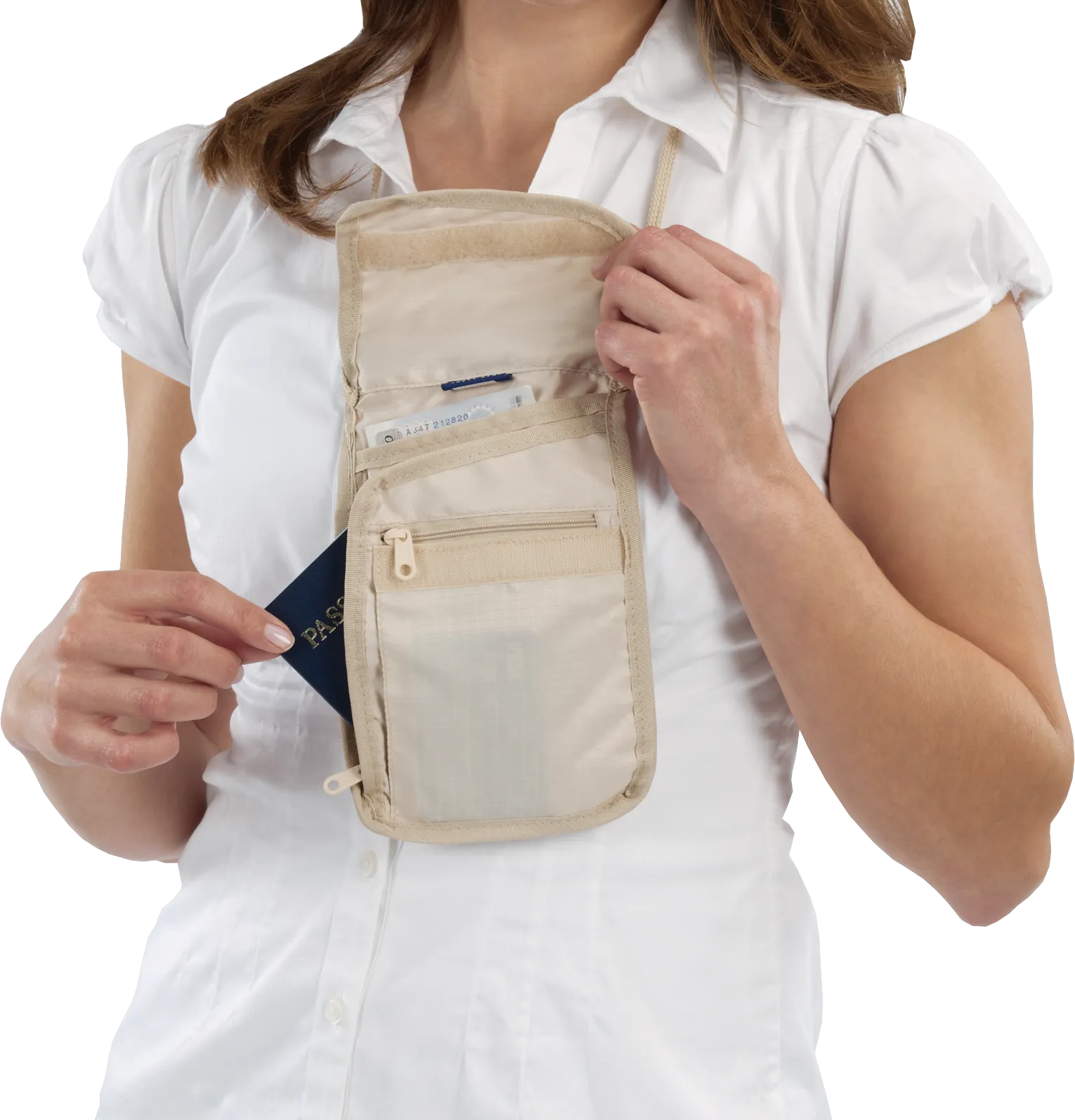 Smooth Trip RFID-Blocking Neck Wallet