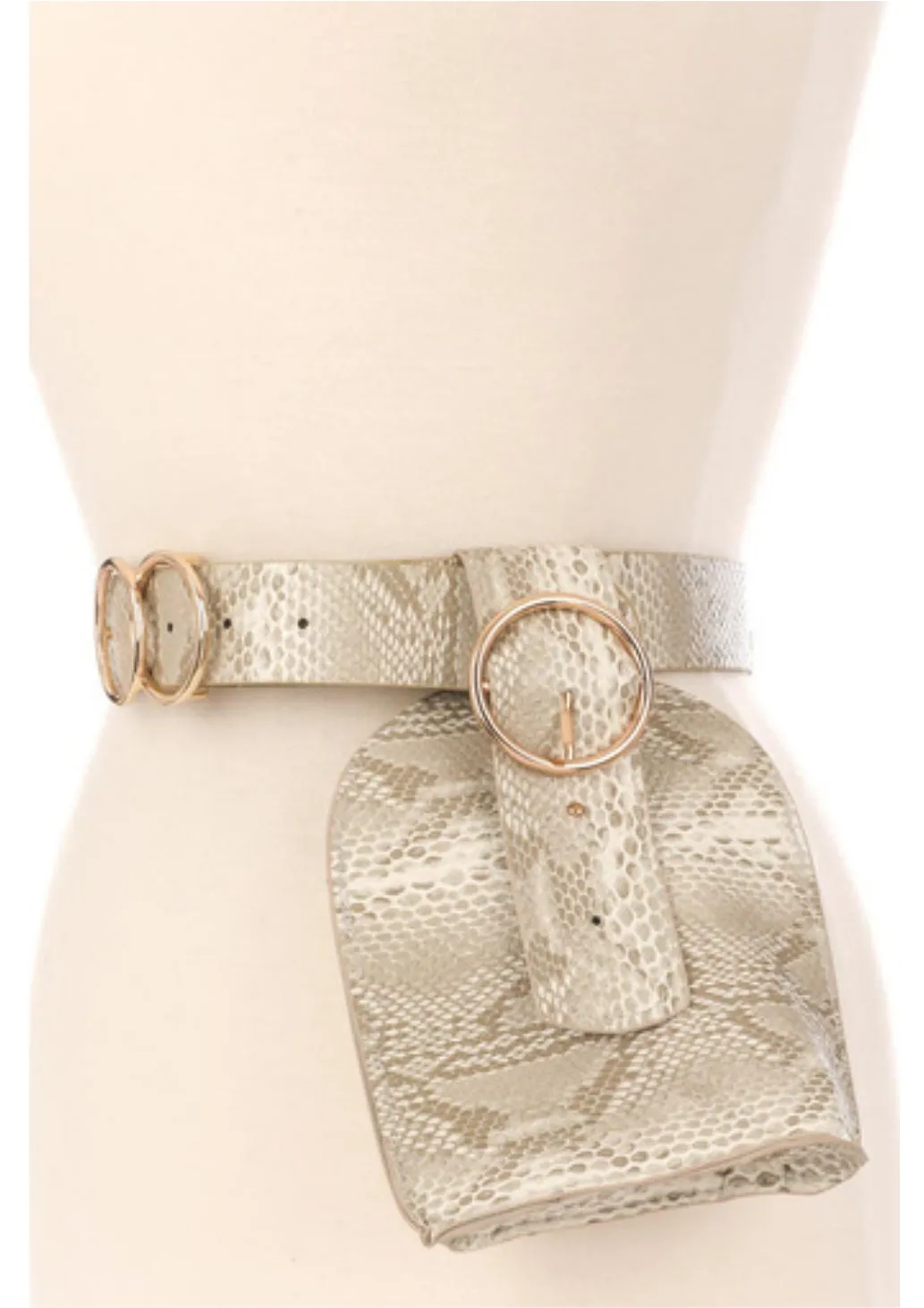 Snake Print Belt Bag
