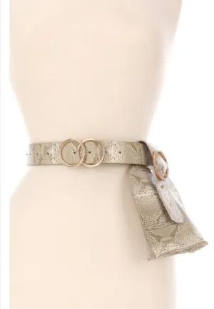Snake Print Belt Bag