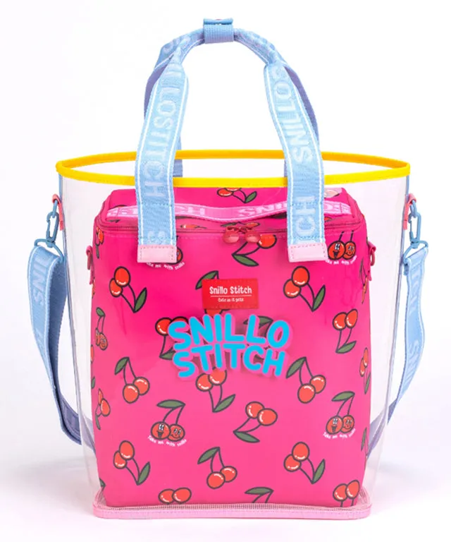 SNILLO STITCH 2-Way Beach Bag - Cherry Pink