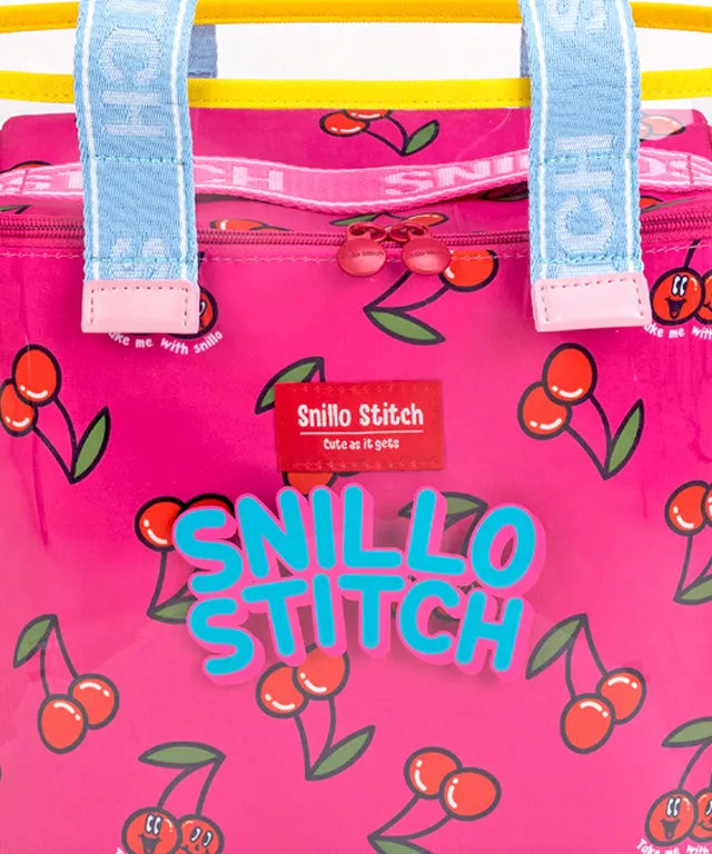 SNILLO STITCH 2-Way Beach Bag - Cherry Pink