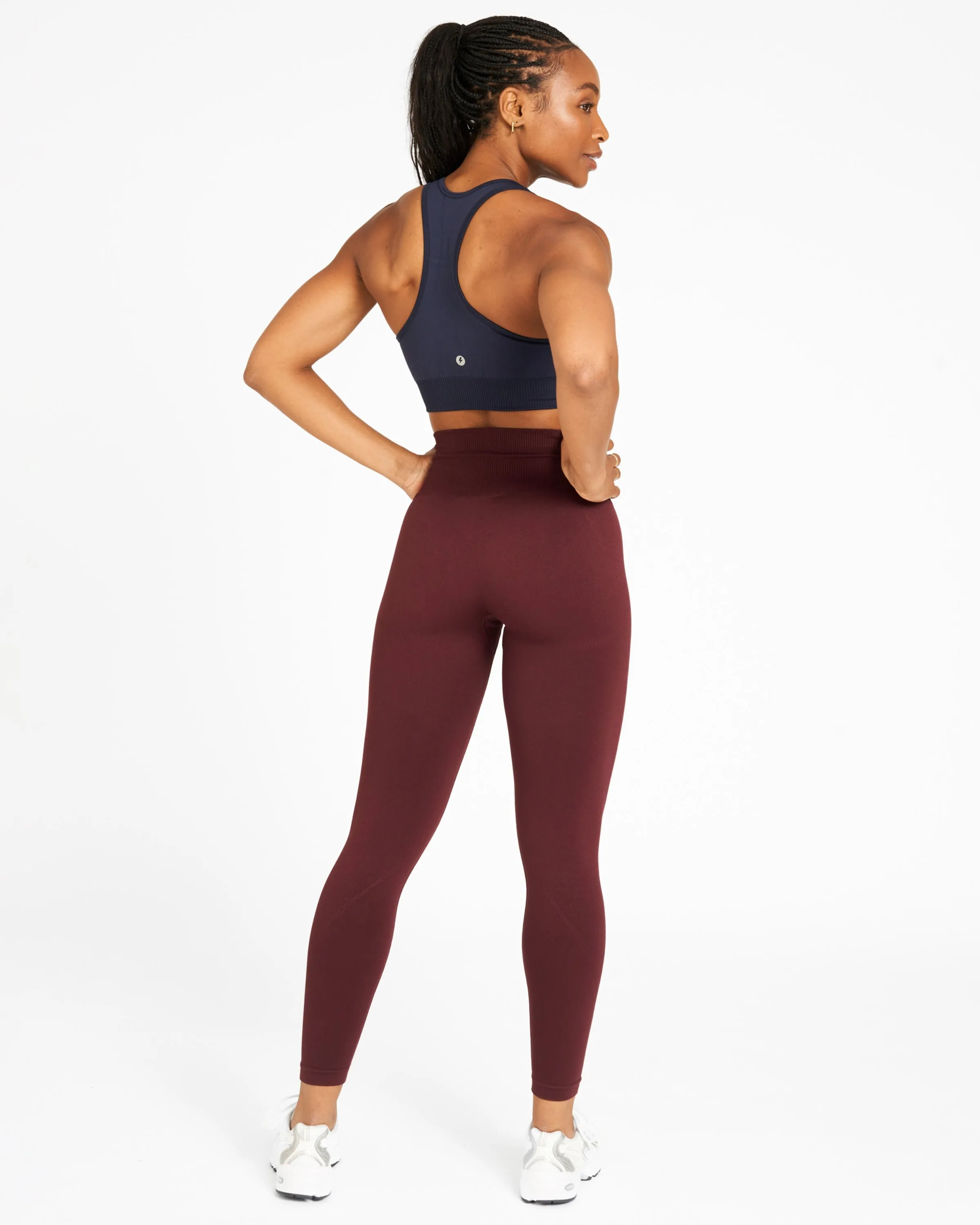 SOLID Seamless Leggings Dark Burgundy