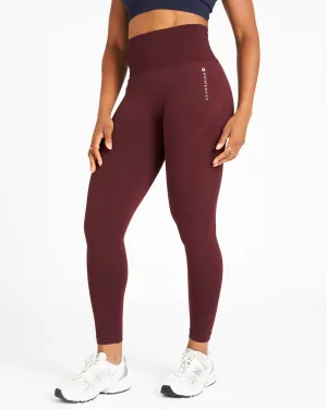 SOLID Seamless Leggings Dark Burgundy