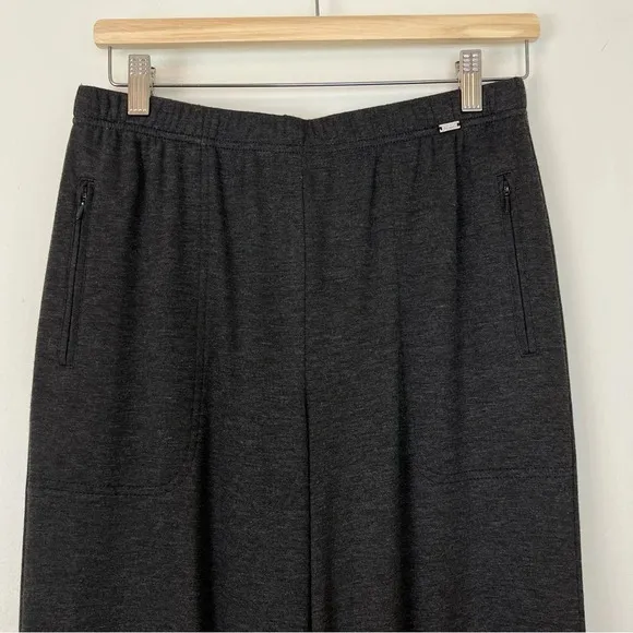 St. John Spa Relax Pull On Lounge Pants Full Length Small Granite Melange NWT