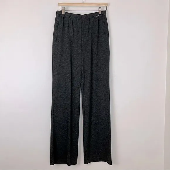 St. John Spa Relax Pull On Lounge Pants Full Length Small Granite Melange NWT