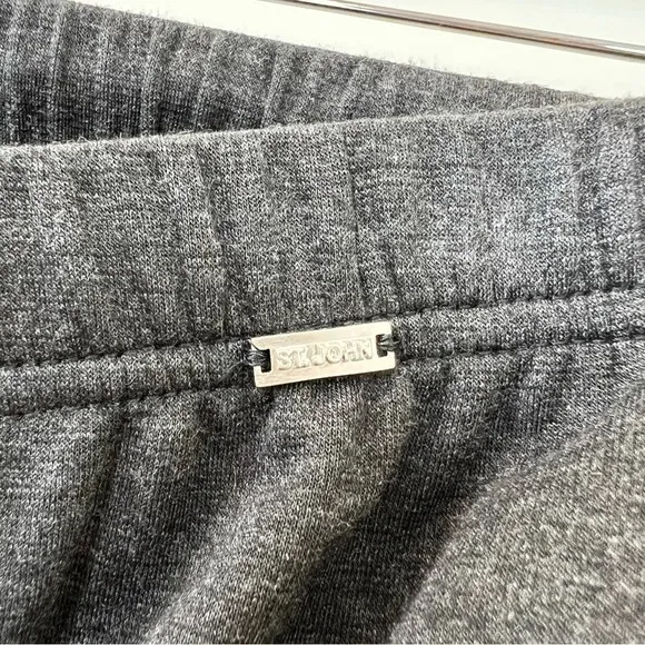 St. John Spa Relax Pull On Lounge Pants Full Length Small Granite Melange NWT