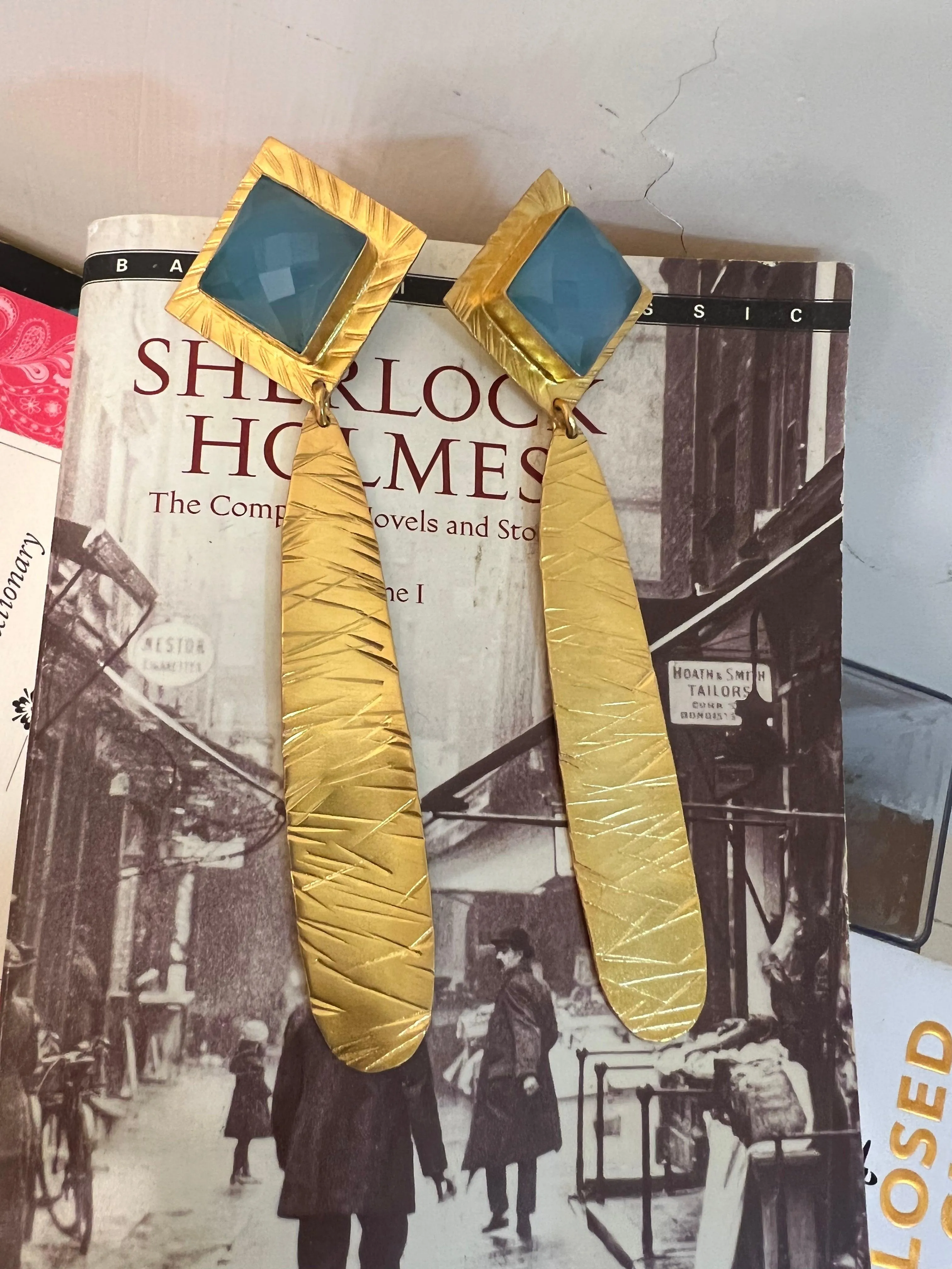 Statement Chalcedony Long Danglers