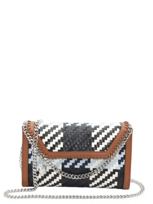 Stella McCartney Mini Crossbody Woven Eco Alter Mat in Blue Check
