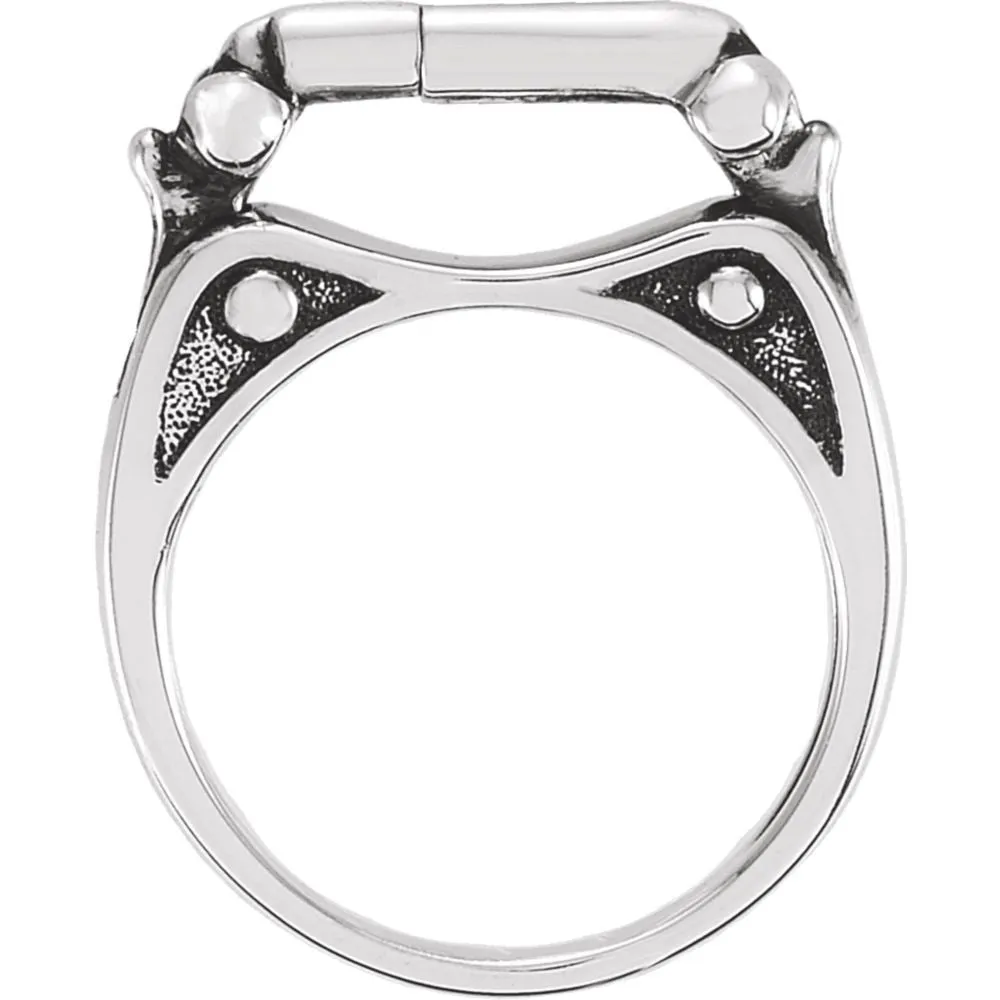 Sterling Silver Designer Ring, Size 7