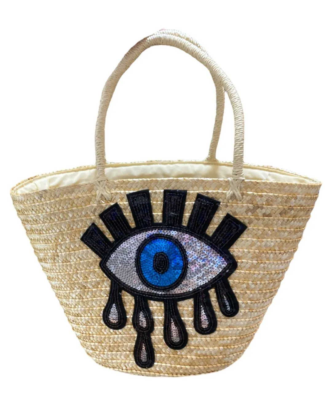 Straw Eye Design Beach Bag 3