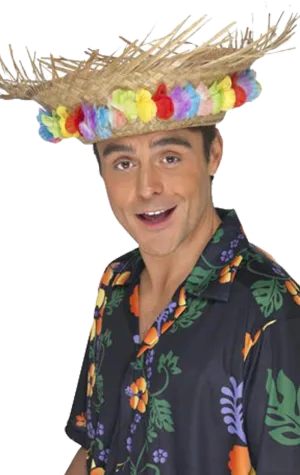 Straw Hawaiian Hat
