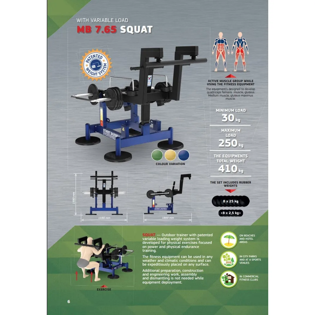 Street Barbell USA Squat (Outdoor Gym Equipment)