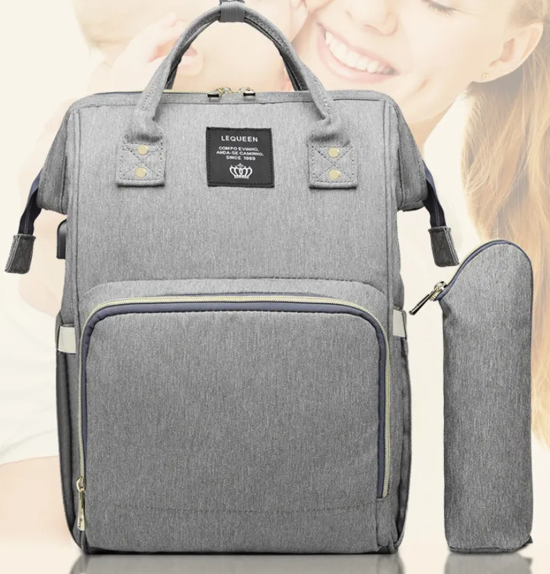 Stylish Water Resistant Baby Bag Backpack with Easy Access Compartments