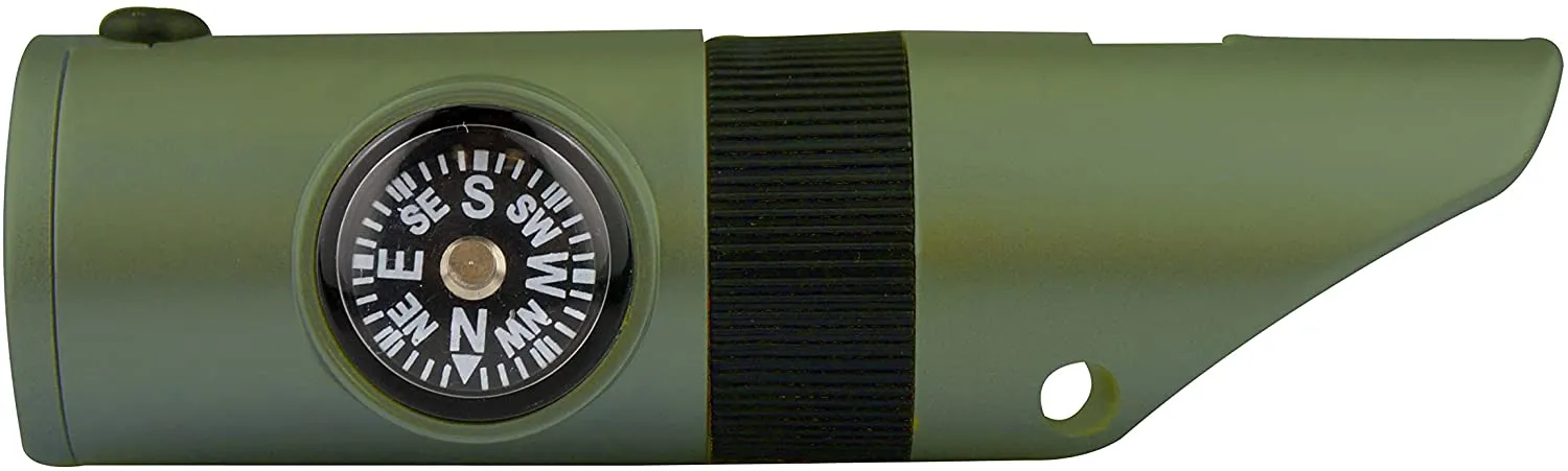 Survival Olive Green 7-IN-1 Survival Whistle