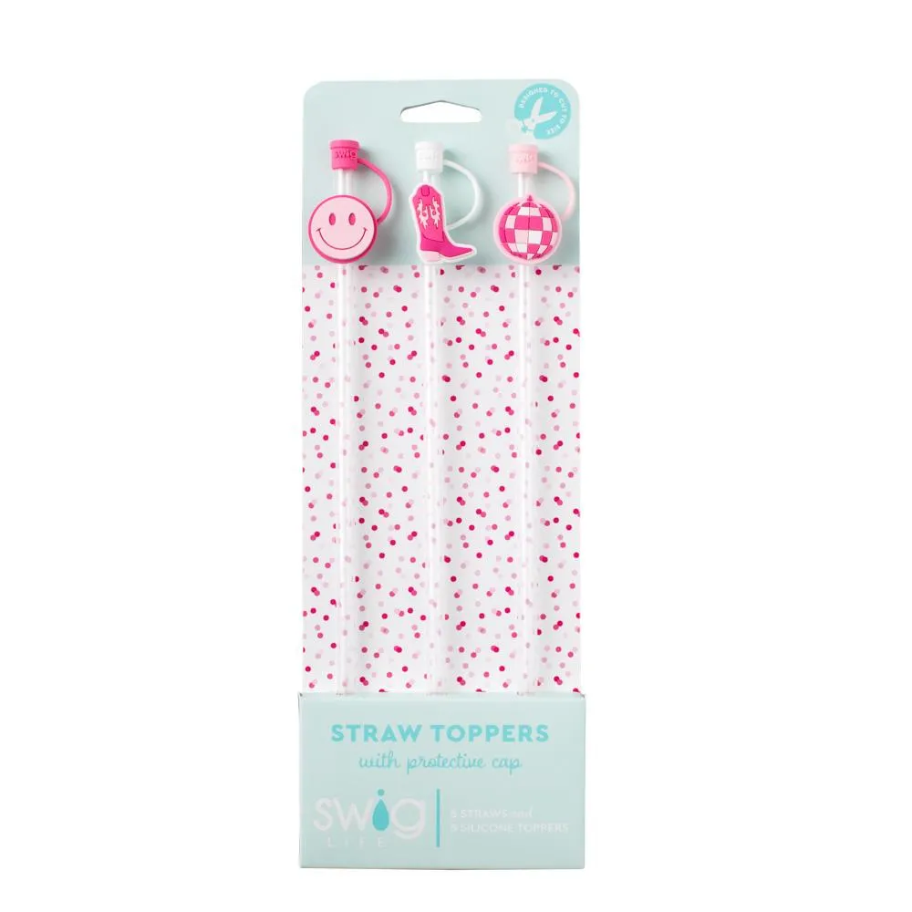 Swig Let's Go Girls Straw Topper Set