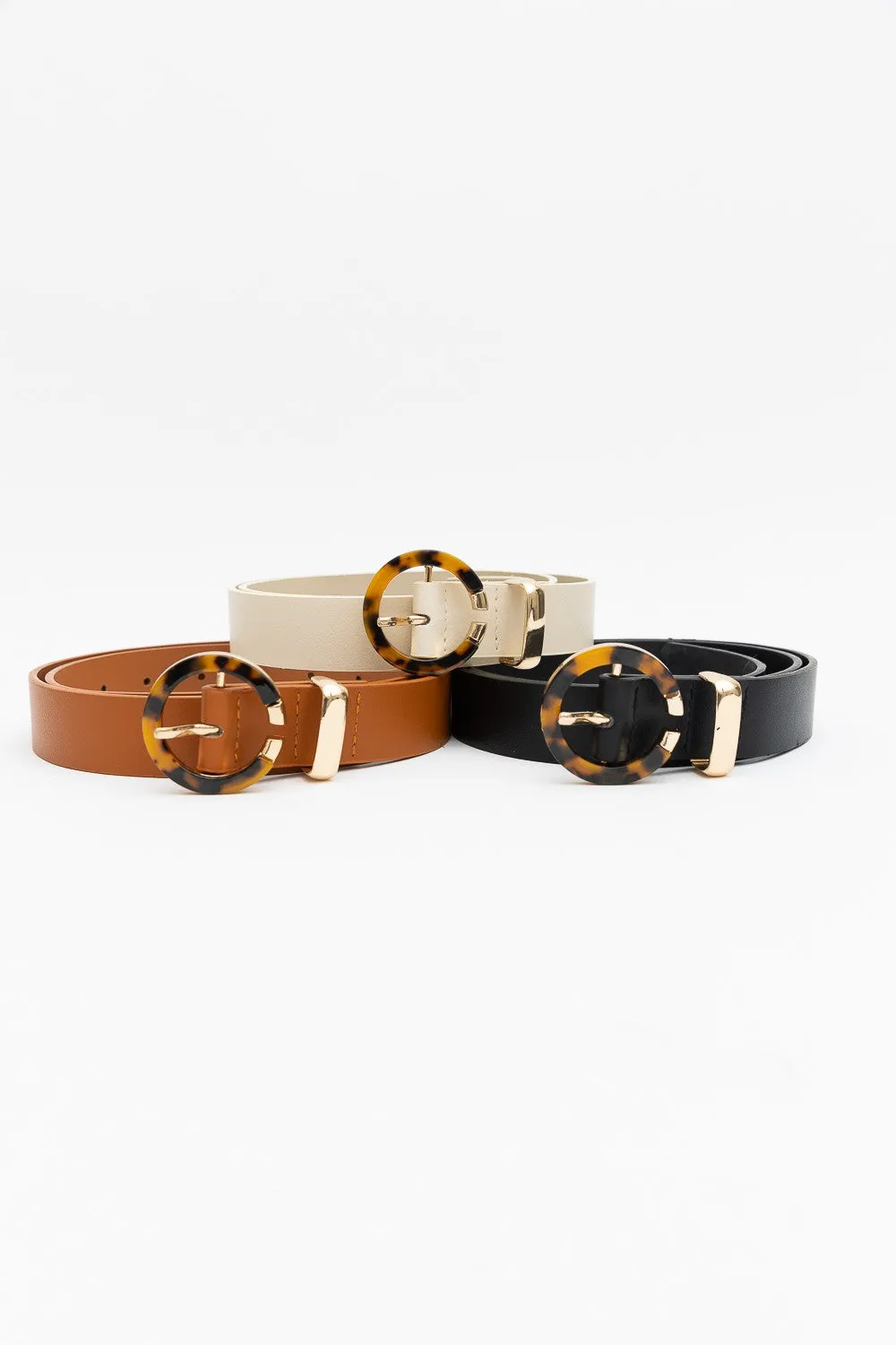 The Arlet Tortoise Shell Faux Leather Belt