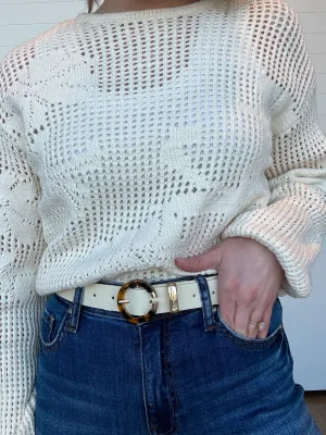 The Arlet Tortoise Shell Faux Leather Belt
