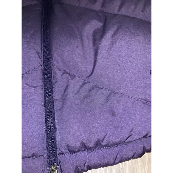 The North Face 550 Hooded Puffer Vest Purple Size Small