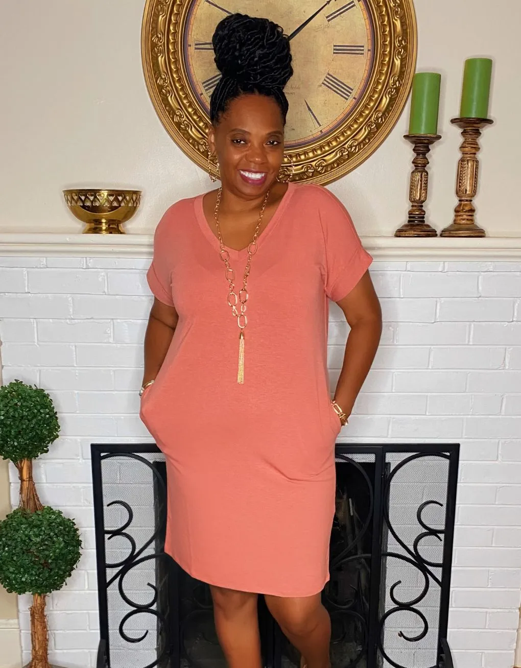 The Weekend Dress Ash Rose Curvy