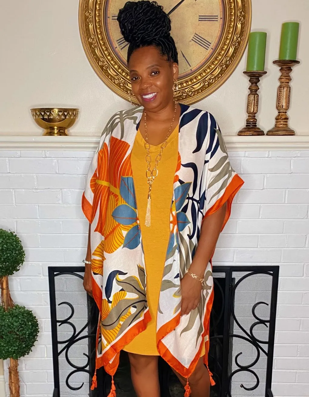 The Weekend Dress Mustard Curvy
