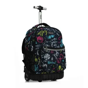 Tilami Navyblue Weekend Time 19 inch Kids Rolling Backpack Wheeled School Backpack