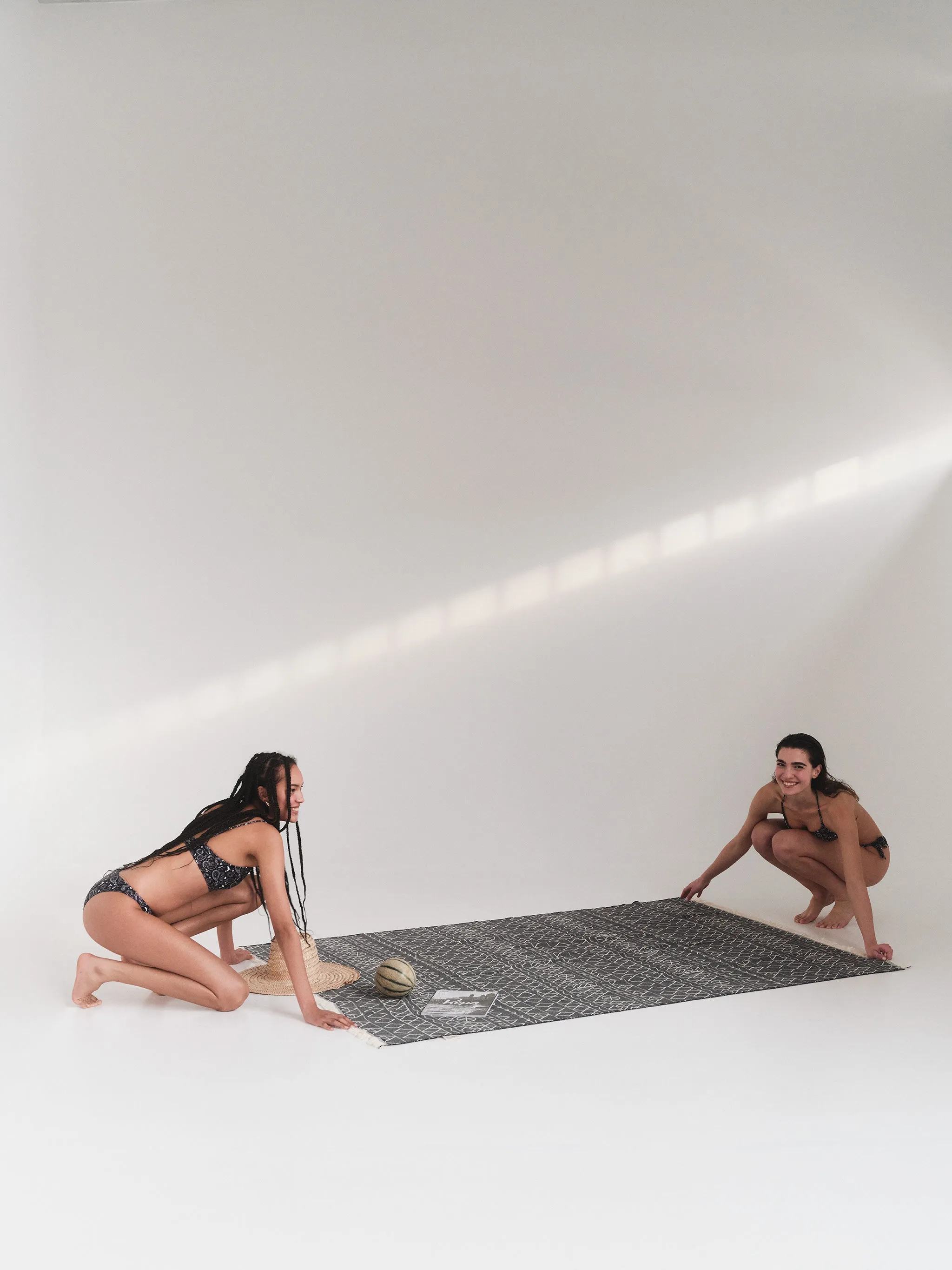 Tinos Black | Double Feather Beach Towel