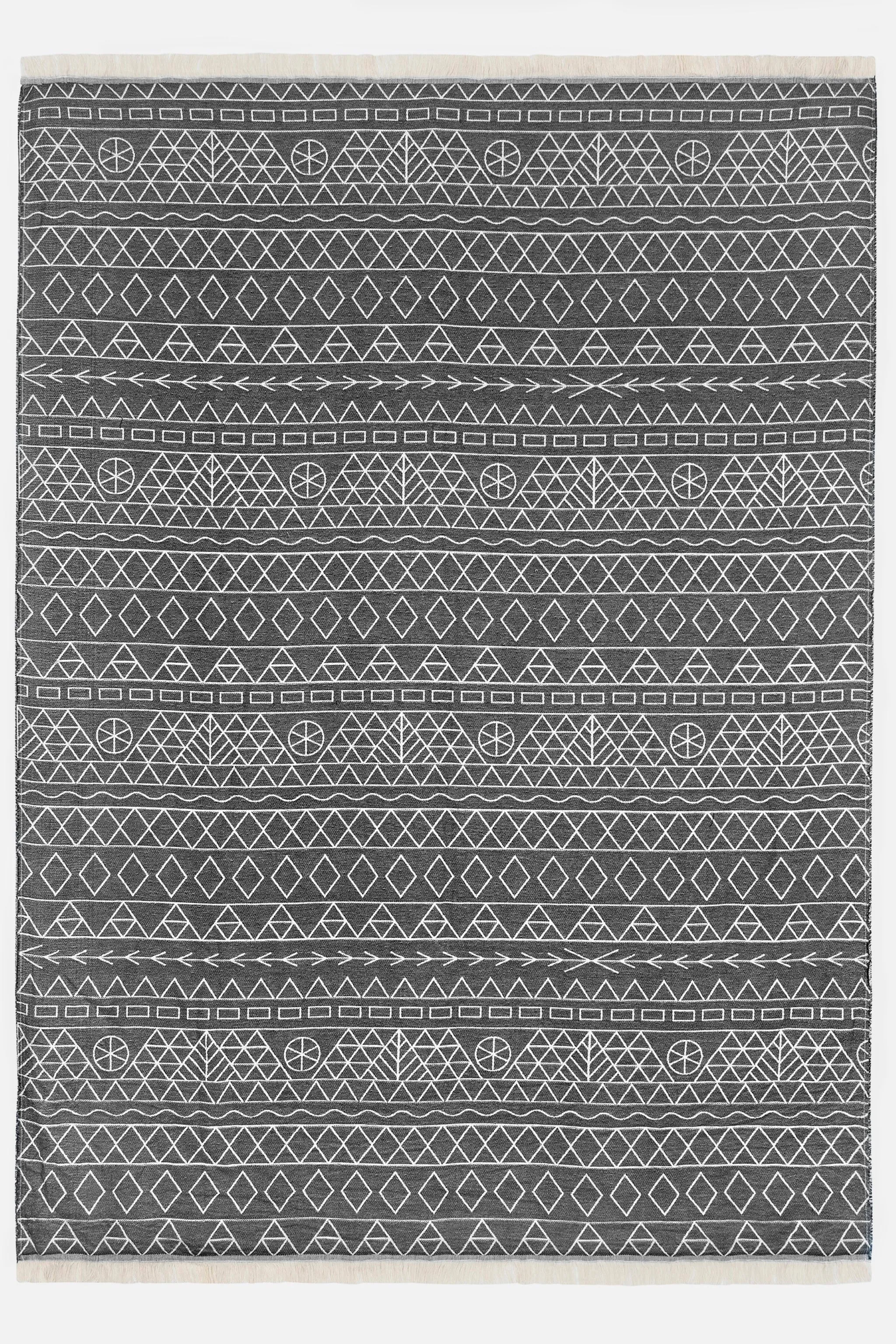 Tinos Black | Double Feather Beach Towel