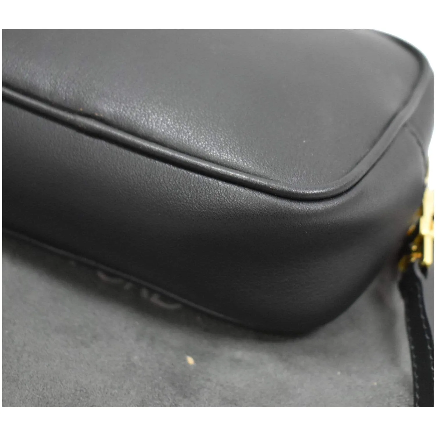 TOM FORD Leather Camera Crossbody Bag Black