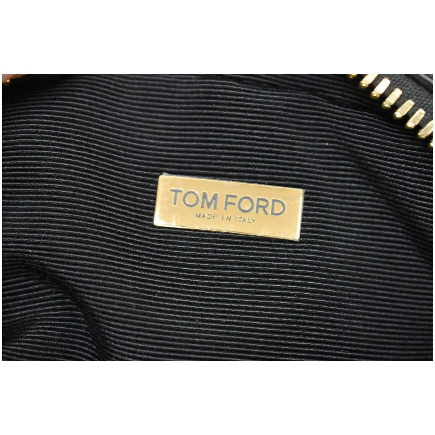 TOM FORD Leather Camera Crossbody Bag Black