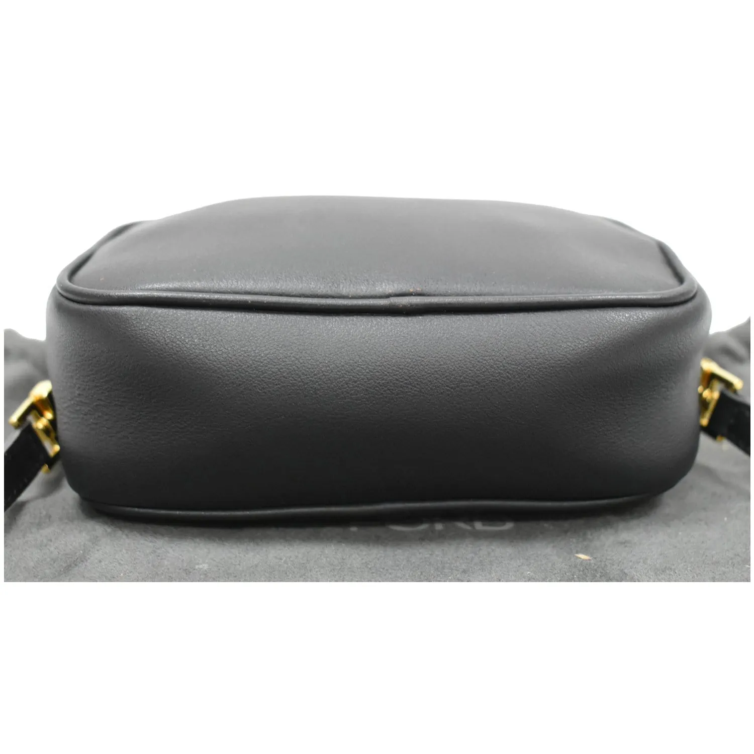 TOM FORD Leather Camera Crossbody Bag Black