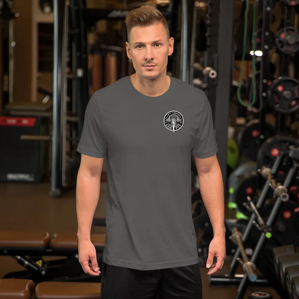 Train with Power: Lift Heavy Die Fit Unisex T-Shirt for Workout Enthusiasts