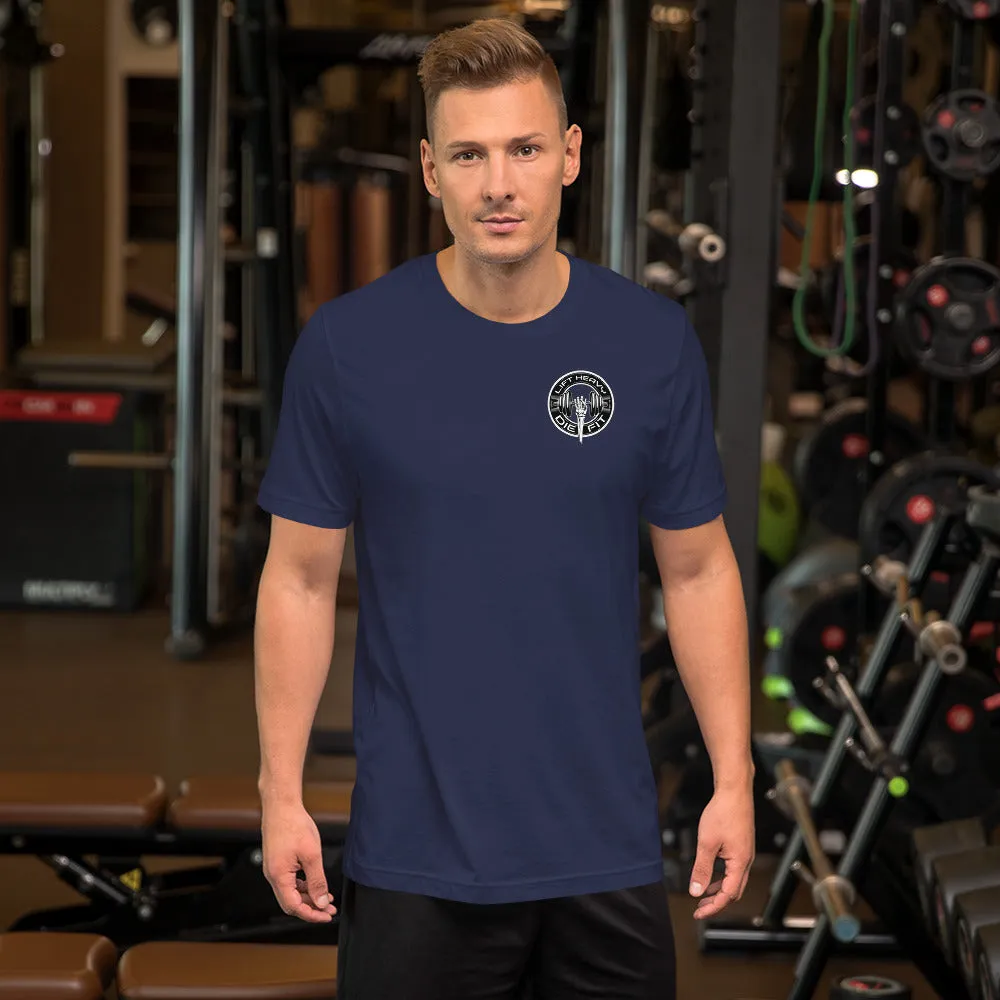 Train with Power: Lift Heavy Die Fit Unisex T-Shirt for Workout Enthusiasts
