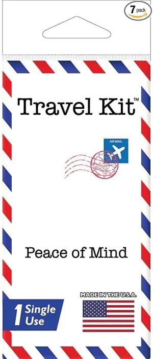 Travel Kit Single Use Traveling Kit with Tooth Brush & Paste, Compressed Towel, Comb, Skin Lotion, Antiseptic Wipe, Wet Wipe & Hand Sanitizer - 10 Units