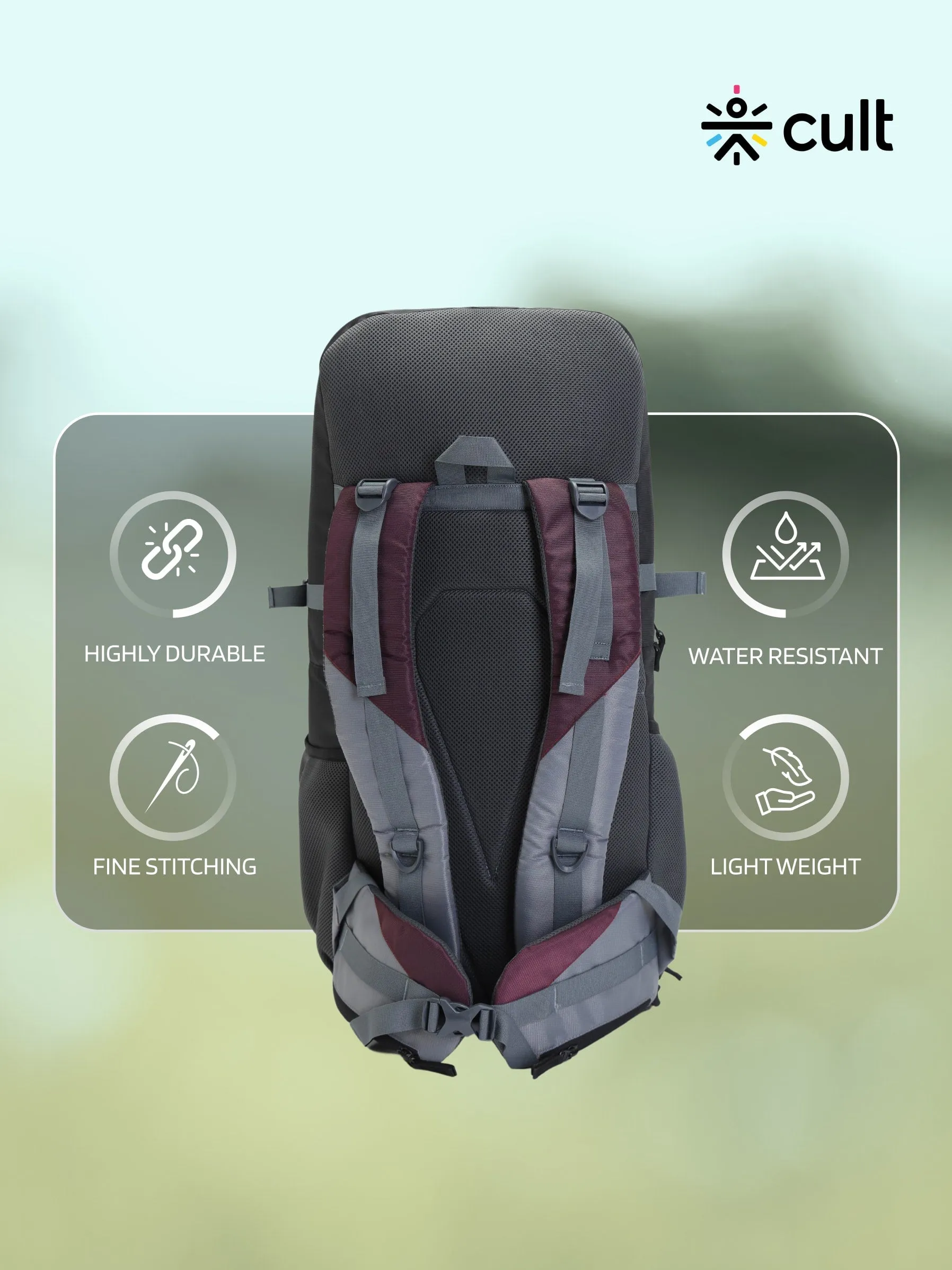Travel Rucksack 60 L Maroon