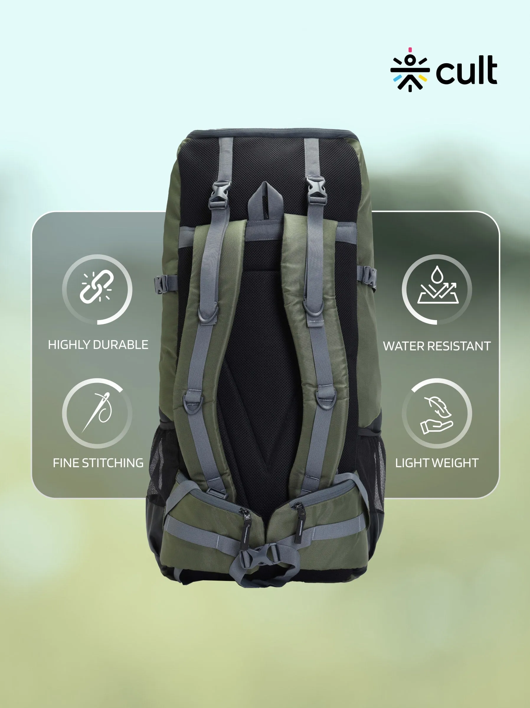 Travel Rucksack 65 L Green