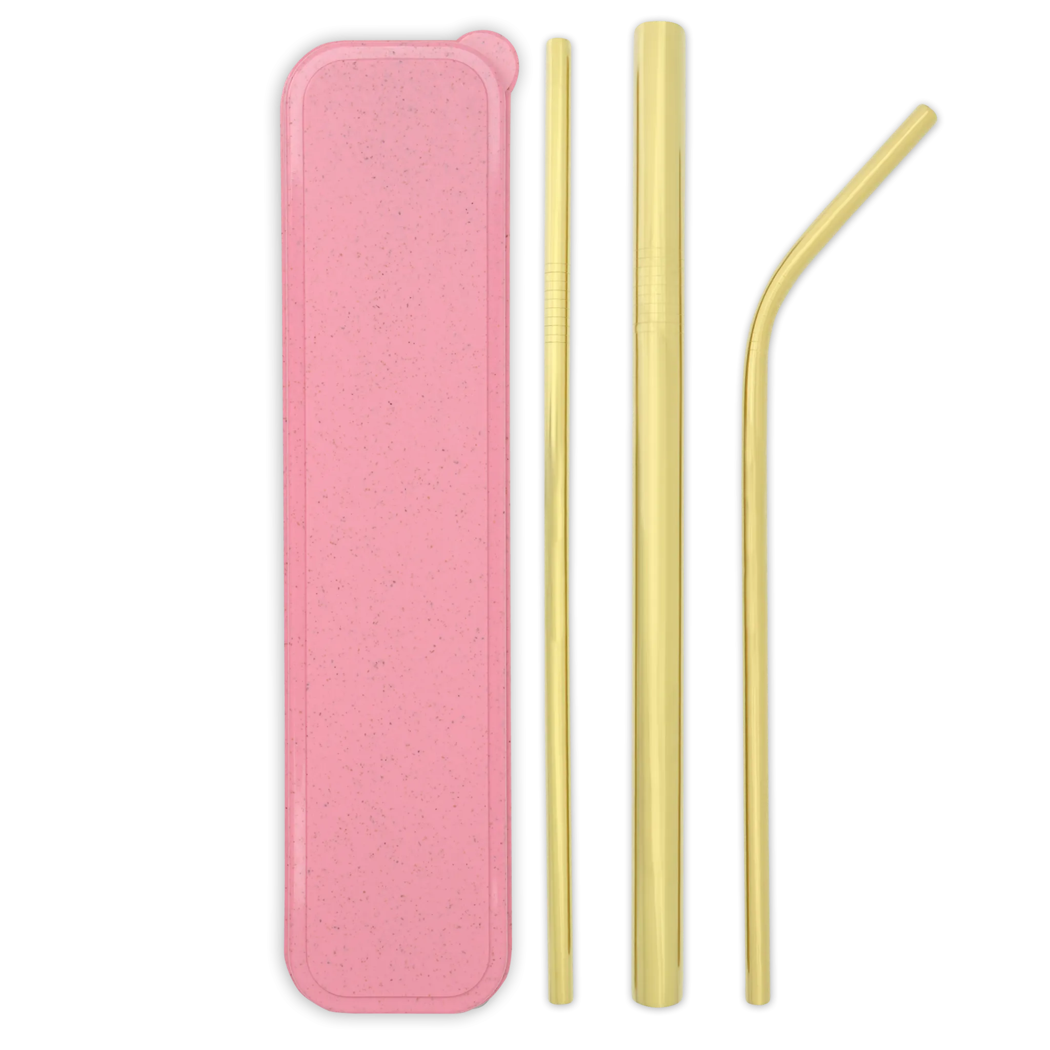 Triple Threat Stainless Steel Straws Box Set (Gold)