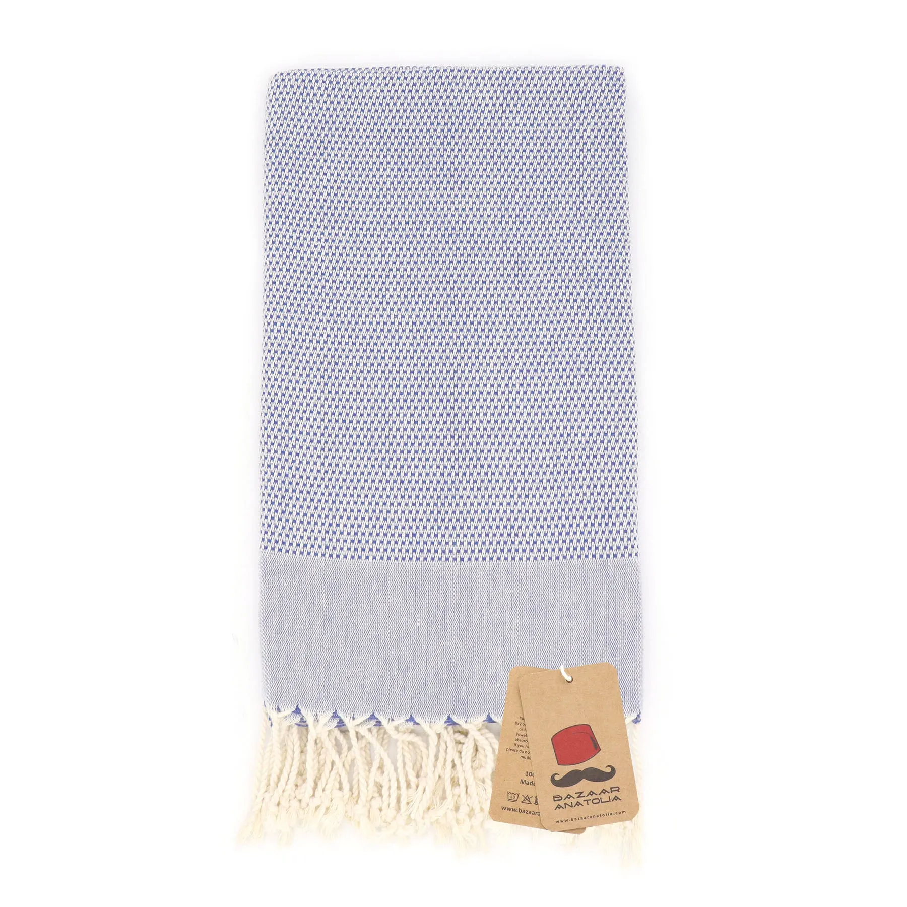 Turkish Towel, Acacia Peshtemal Beach and Bath Towel - Royal Blue