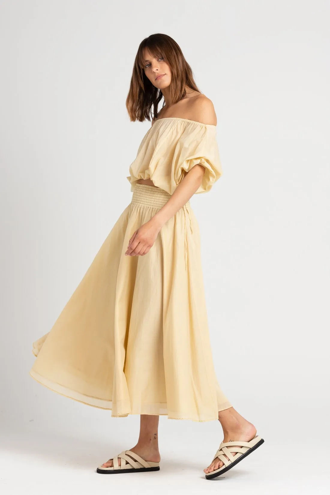 Ulla Cotton Skirt Italian Straw