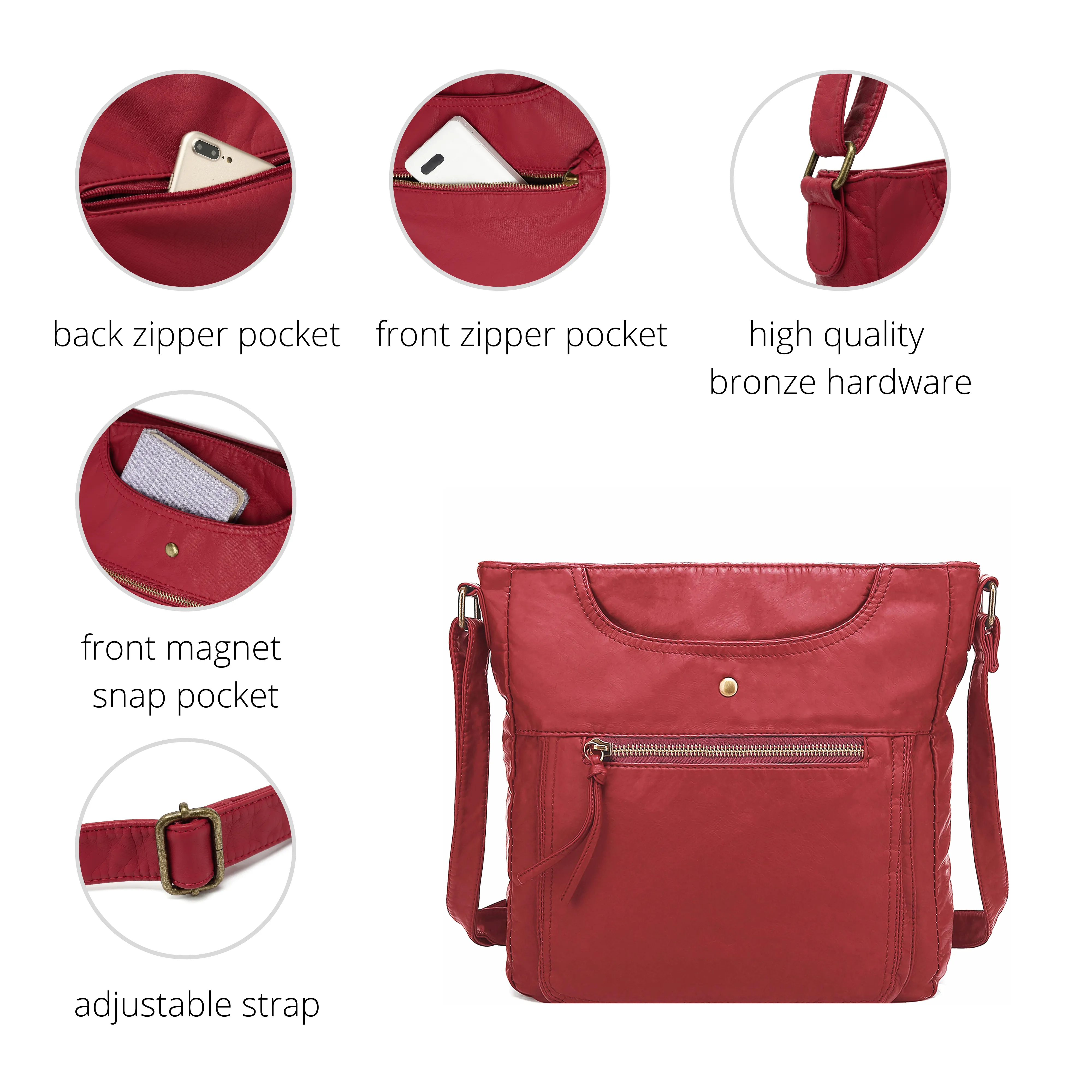 Ultra Soft Crossbody Shoulder Bag H1812