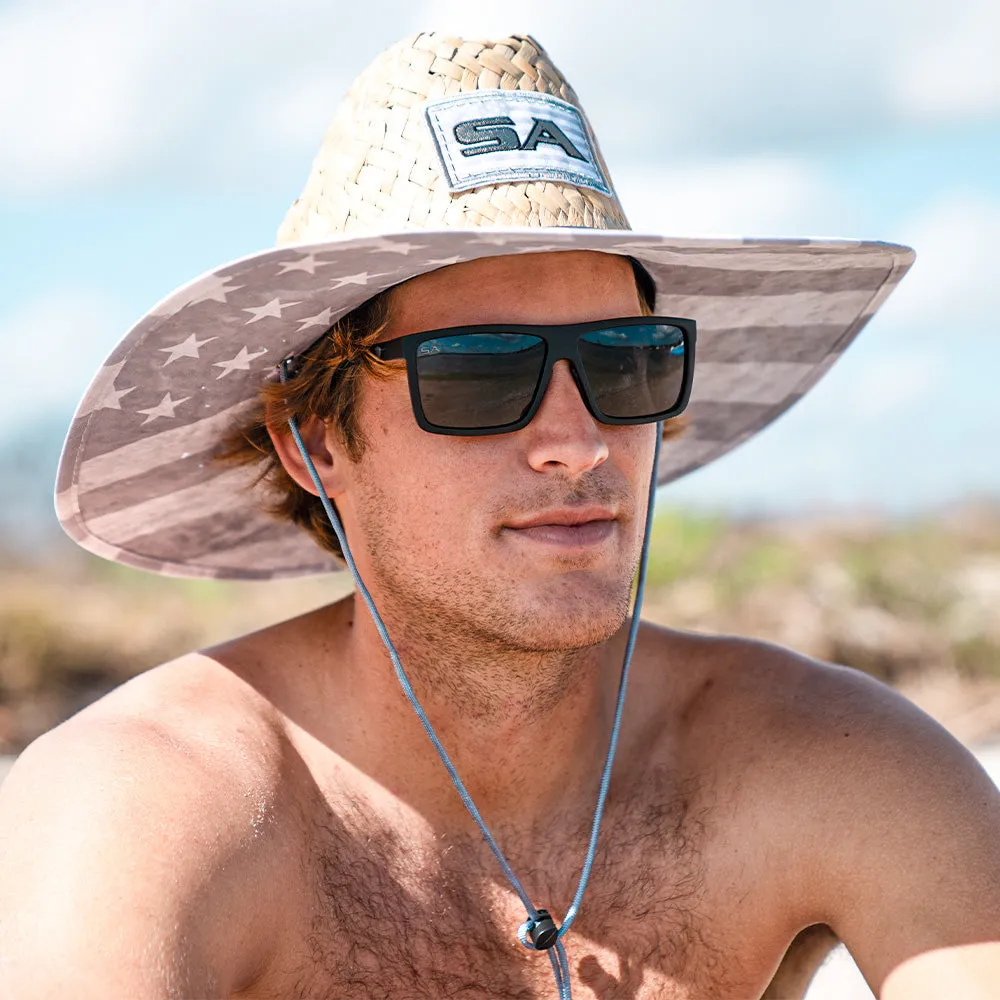 Under Brim Straw Hat | Ghost American Flag 2.0