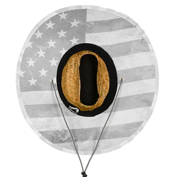 Under Brim Straw Hat | Ghost American Flag 2.0