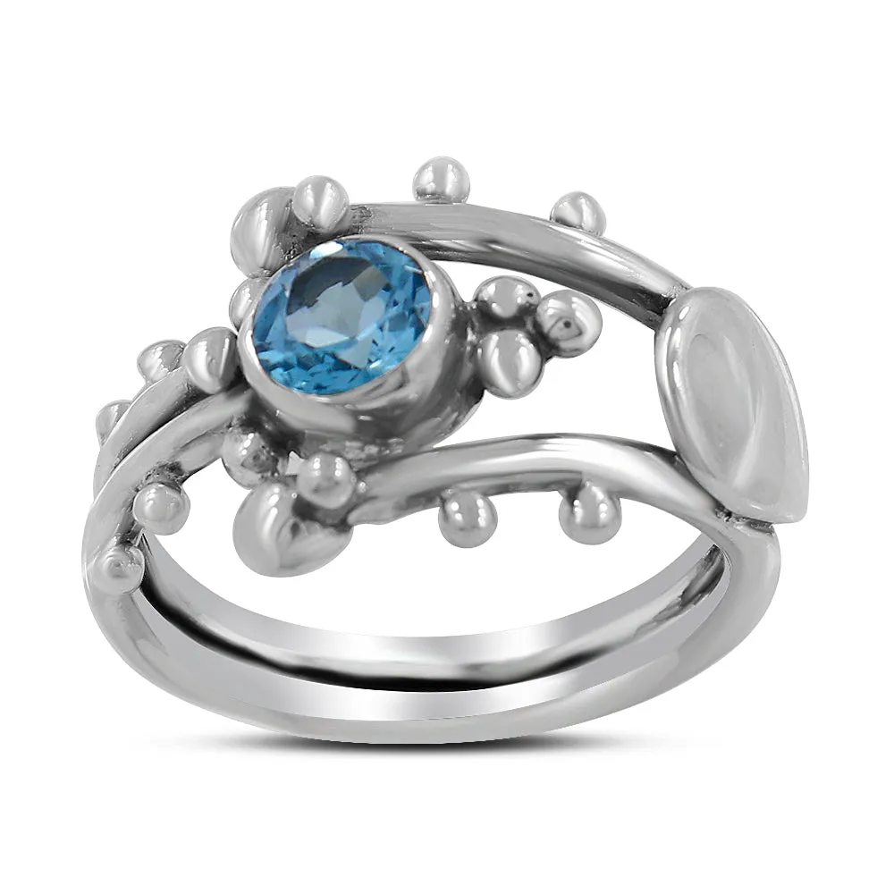 Unique Amethyst Gemstone Designer Sterling Silver Ring