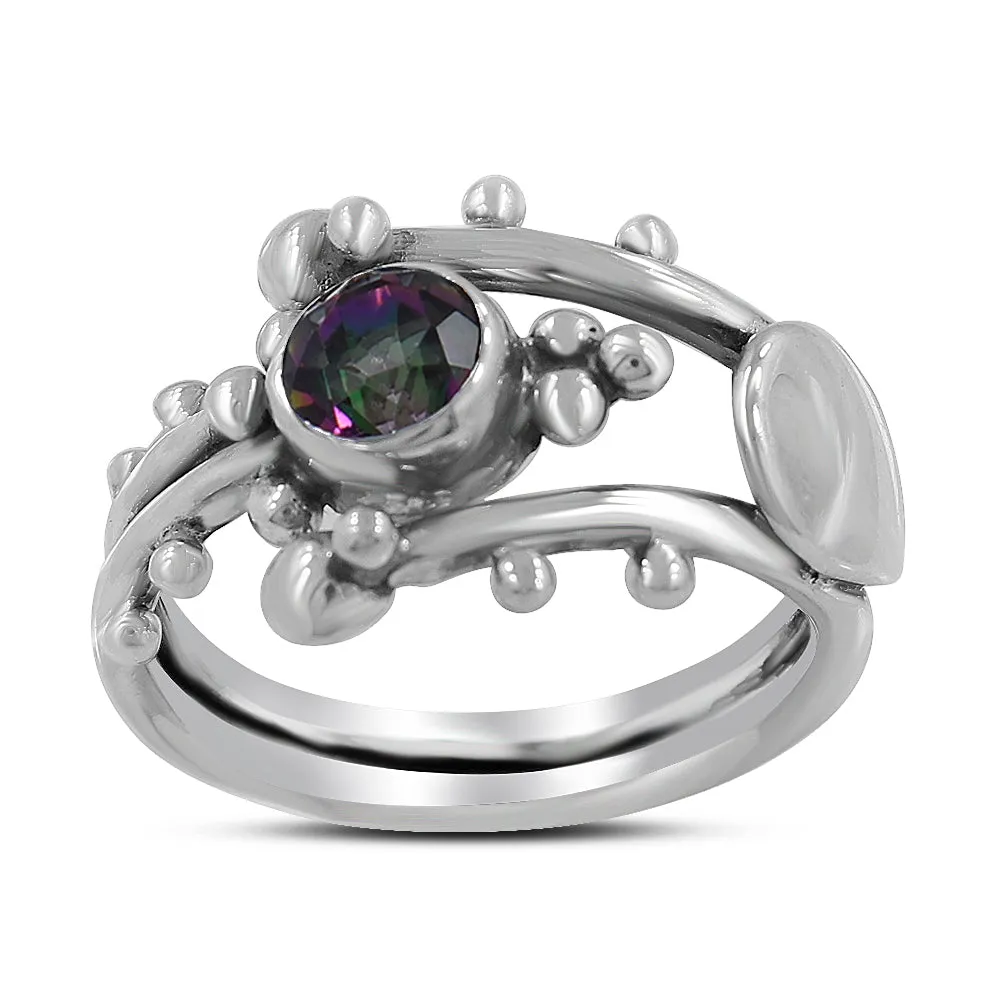 Unique Amethyst Gemstone Designer Sterling Silver Ring