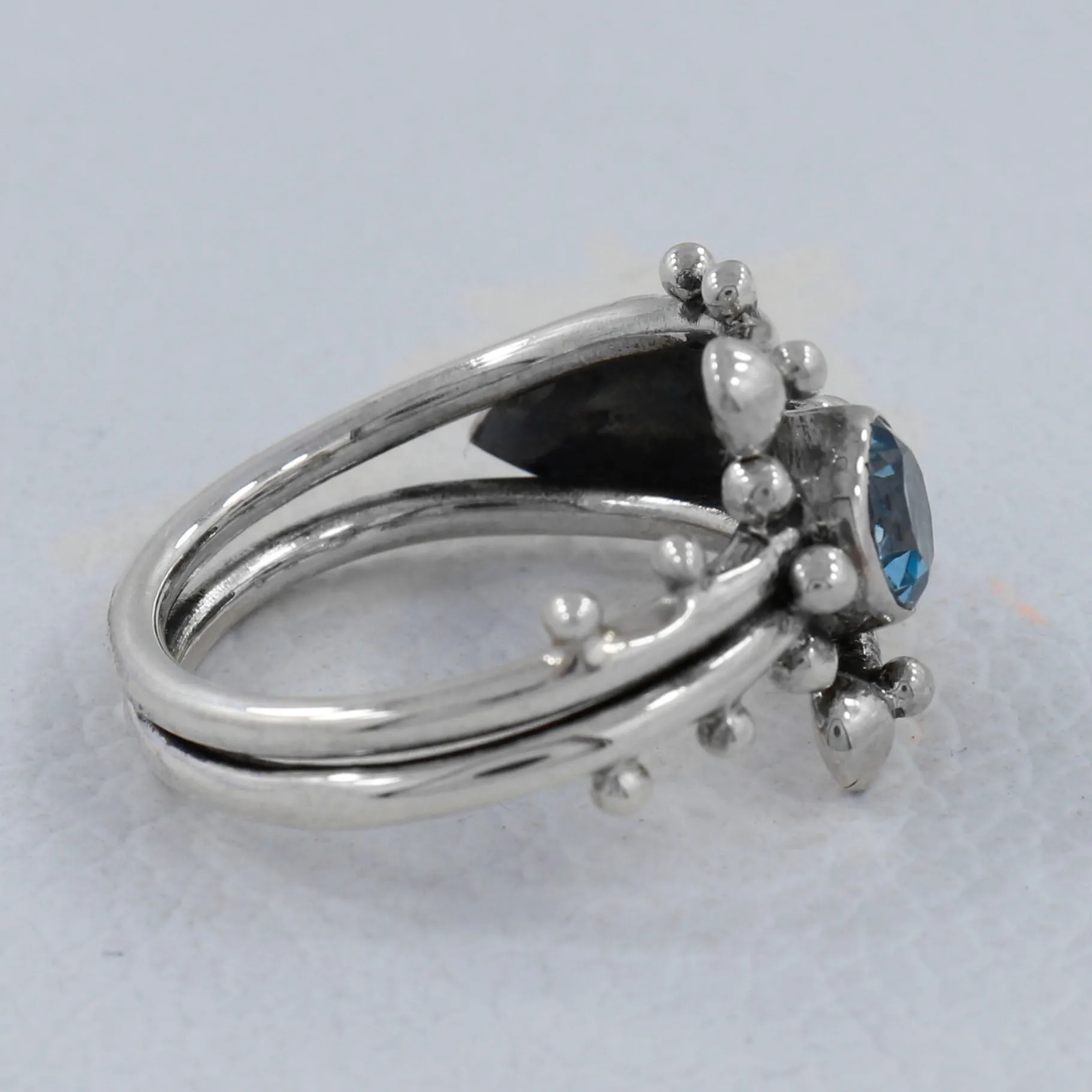 Unique Amethyst Gemstone Designer Sterling Silver Ring