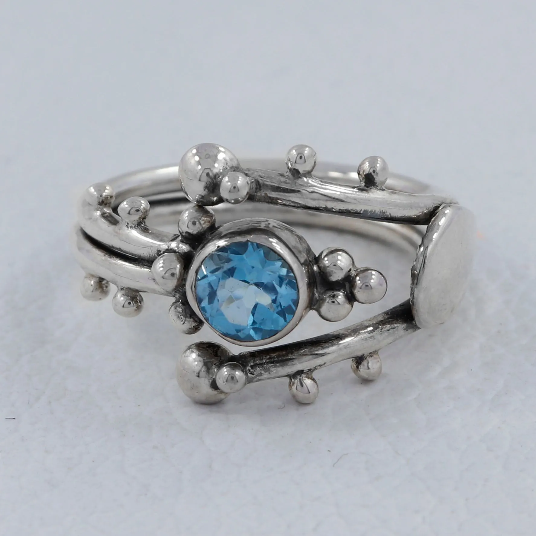 Unique Amethyst Gemstone Designer Sterling Silver Ring