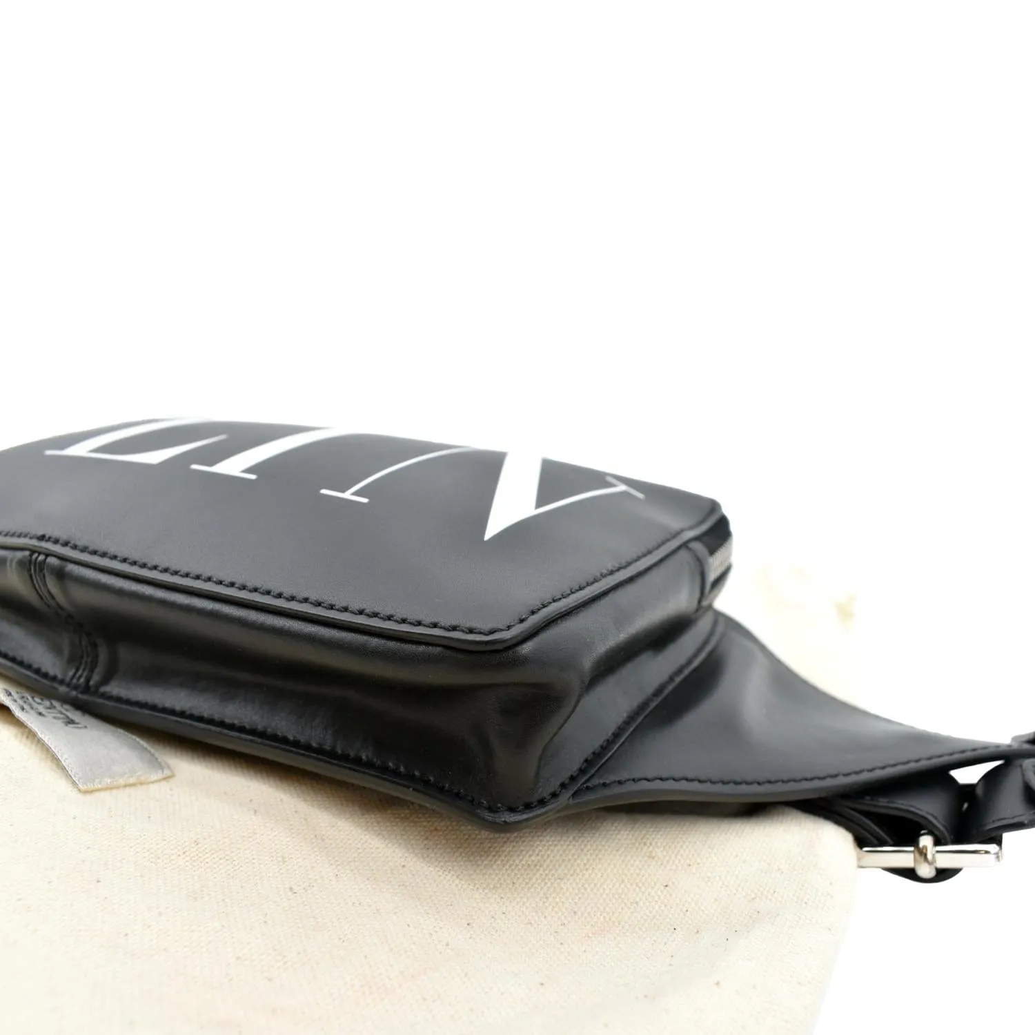 VALENTINO Garavani VLTN Calfskin Leather Belt Bag Black