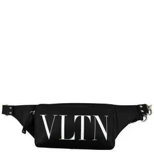 VALENTINO Garavani VLTN Calfskin Leather Belt Bag Black