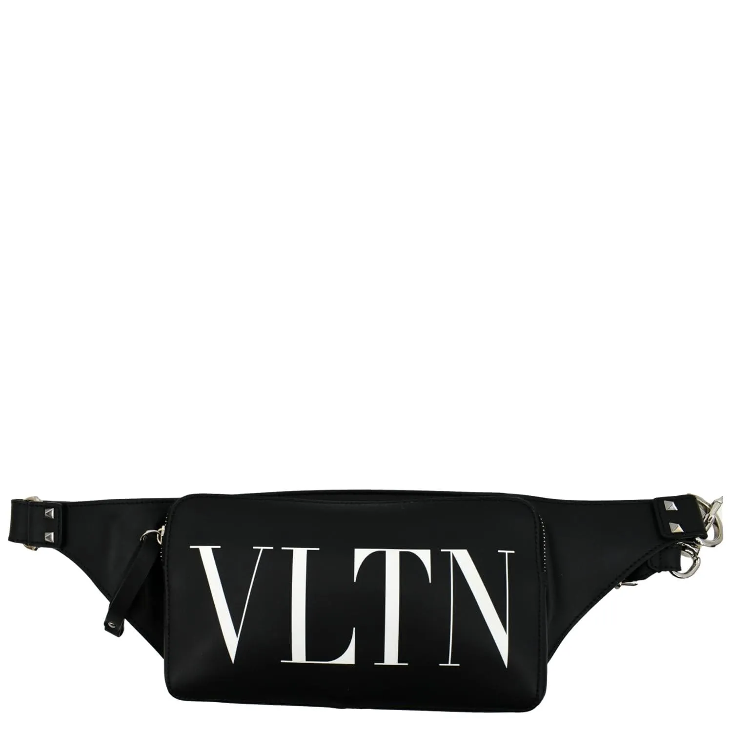 VALENTINO Garavani VLTN Calfskin Leather Belt Bag Black